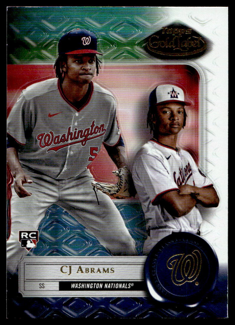 2022 Topps Gold Label #38 CJ Abrams Class 3 Washington Nationals RC Baseball