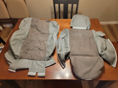 BMW E46 Convertible Custom Front Sport Seat Covers Pair Gray