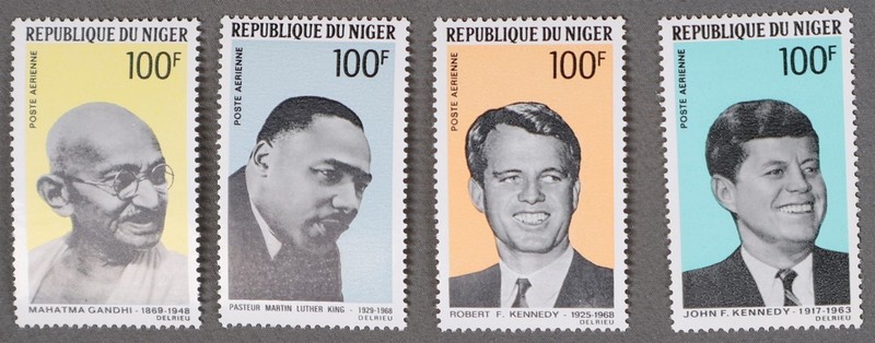 MayfairStamps Niger John & Robert Kennedy Martin Luther King & Mahatma Gandhi St