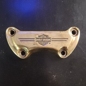 Vintage Harley Davidson bar and shield chrome Handlebar Top Clamp used