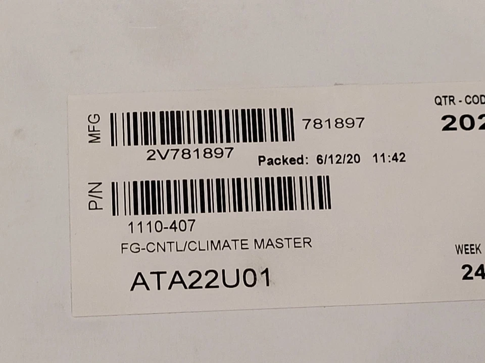 ATA22U01 Climate Master Heat Cool/Heat Pump Thermostat NEW - Image 2 of 3