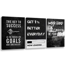 Motivational Wall Decor Inspirational Wall Art Canvas Poster Success Goal Art...
