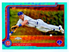 ⚾️ 2025 Topps Chrome Logofractor (131/199) Aqua Refractor - Nico Hoerner #107