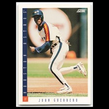 Juan Guerrero Rookie #259 1993 Score Houston Astros Baseball Card MLB NM. rookie card picture