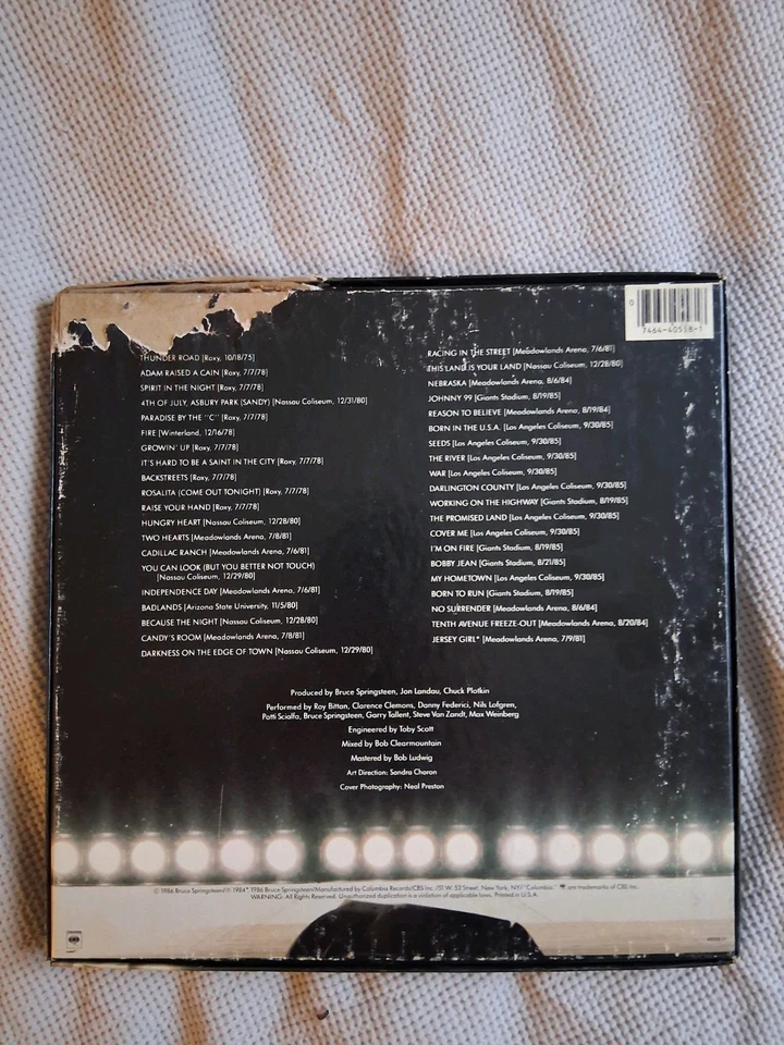Bruce Springsteen – Live/1975-85 (1986) 5xLP Vinyl Box Set w/ Booklet  - Image 2 of 4