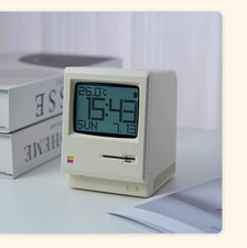 Retro Creative Maclock Alarm Clock | Student Wake-Up Desk Clock with Electronic