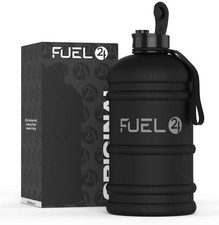 Fuel24 Jug 2.2 Litre Water Bottle Pop or Straw Cap Large Gym 2200 ml, Stealth
