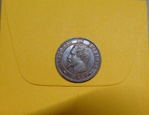 France Centime 1855-D (Dog Head) Choice AU/Unc SUP60