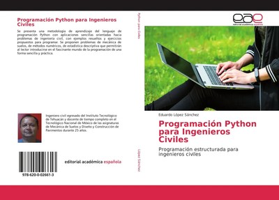 Eduardo López Sánchez | Programación Python para Ingenieros Civiles | Buch