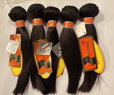 Unique Wiiv Color 2#, 10'' 100% Human Straight Silky Weaving Hair Bundle x5