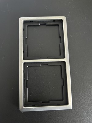Merten Artec Fläche EDELSTAHL 2-fach Rahmen für Schalter Steckdose neu