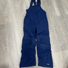 Lands End Kids Squall Snow Bib Size 6 Grow Along Navy Blue Iron Knee Seat