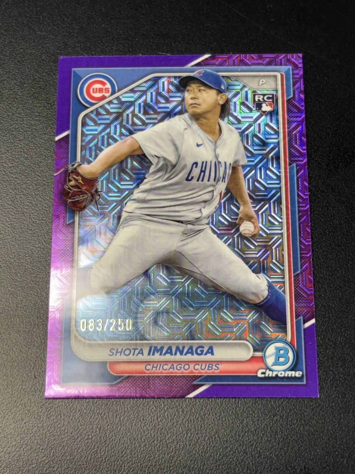 Shota Imanaga 2024 Bowman Chrome Rookie Purple Mojo Refractor /250 #41 RC Cubs