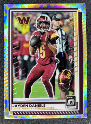 2025 Optic Jayden Daniels Flex Emoji /199 Washington Commanders #23 Silver Prizm