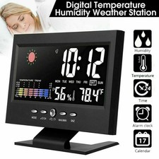 LED Digital Alarm Clock Snooze Calendar Therm...