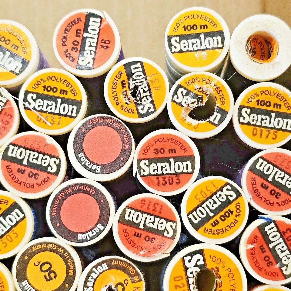 Lot 100 Spools Amann Seralon Embroidery Quilting Thread Made In West Germany VTG - Image 4 of 4