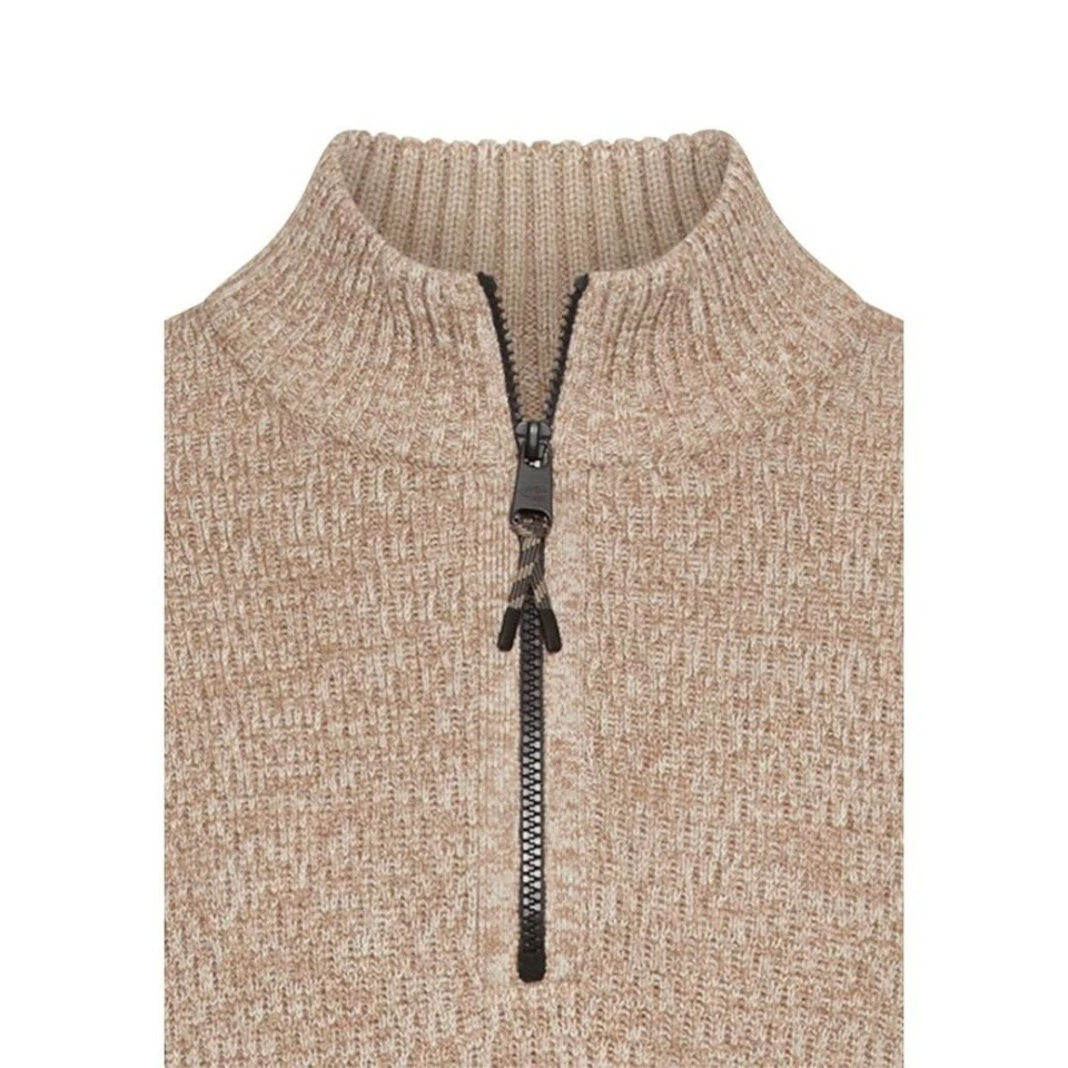 Camel active Herren Strickpullover Troyer beige 6K06 409530 11 oatmeal - Bild 2 von 4