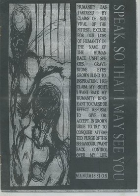 Vintage Speak So That I May See You ''Munchen, Germany'' 90's Hardcore Fanzine