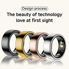 Smart Ring Men Women Heart Rate Blood Oxygen Monitor Multifunction Sleep Fitness
