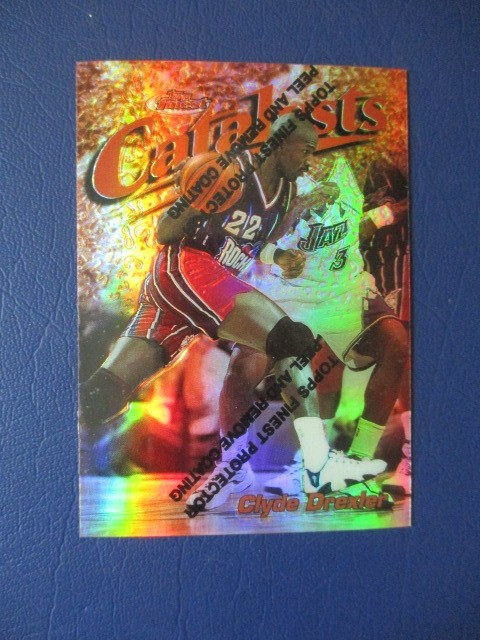 1997 TOPPS FINEST REFRACTOR #6 CATALYSTS CLYDE DREXLER 🏀