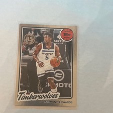 Topps Anthony Edwards Minnesota Timberwolves 2025-26 1980-81 Basketball #80BK-90