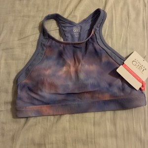 Athleta Purple/Pink Tie Dye Cross Back Swim/Sport Bra Size XL/14 NWT