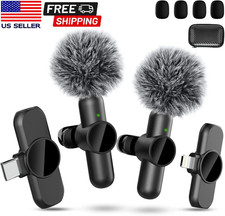 Wireless Lavalier Microphone for iPhone/iPad/Android Phone Plug-Play Wireless