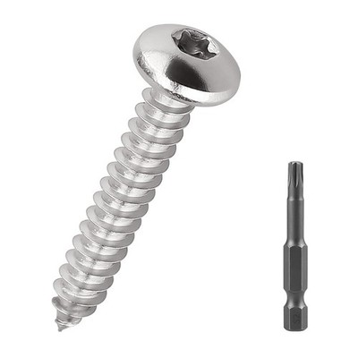 #14 x 1 Torx Pan Head Sheet Metal Screws, 304 Stainless Steel 18-8 Self Tappi...