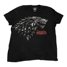 Game Of Thrones T-Shirt Adult XL (46/48) Black Promo Tee HBO TV Series Dyer Wolf