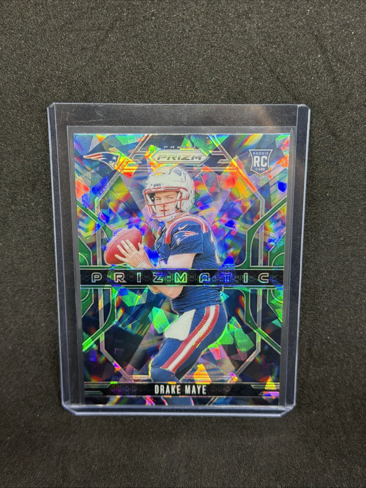 2024 Panini Prizm - Prizmatic Drake Maye #2 Green Ice Prizm (RC)