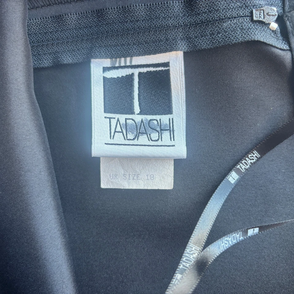 Юбка макси Tadashi Shoji женская размер 18 черная атласная вечерняя длинная официальная юбка - Изображение 4 из 4