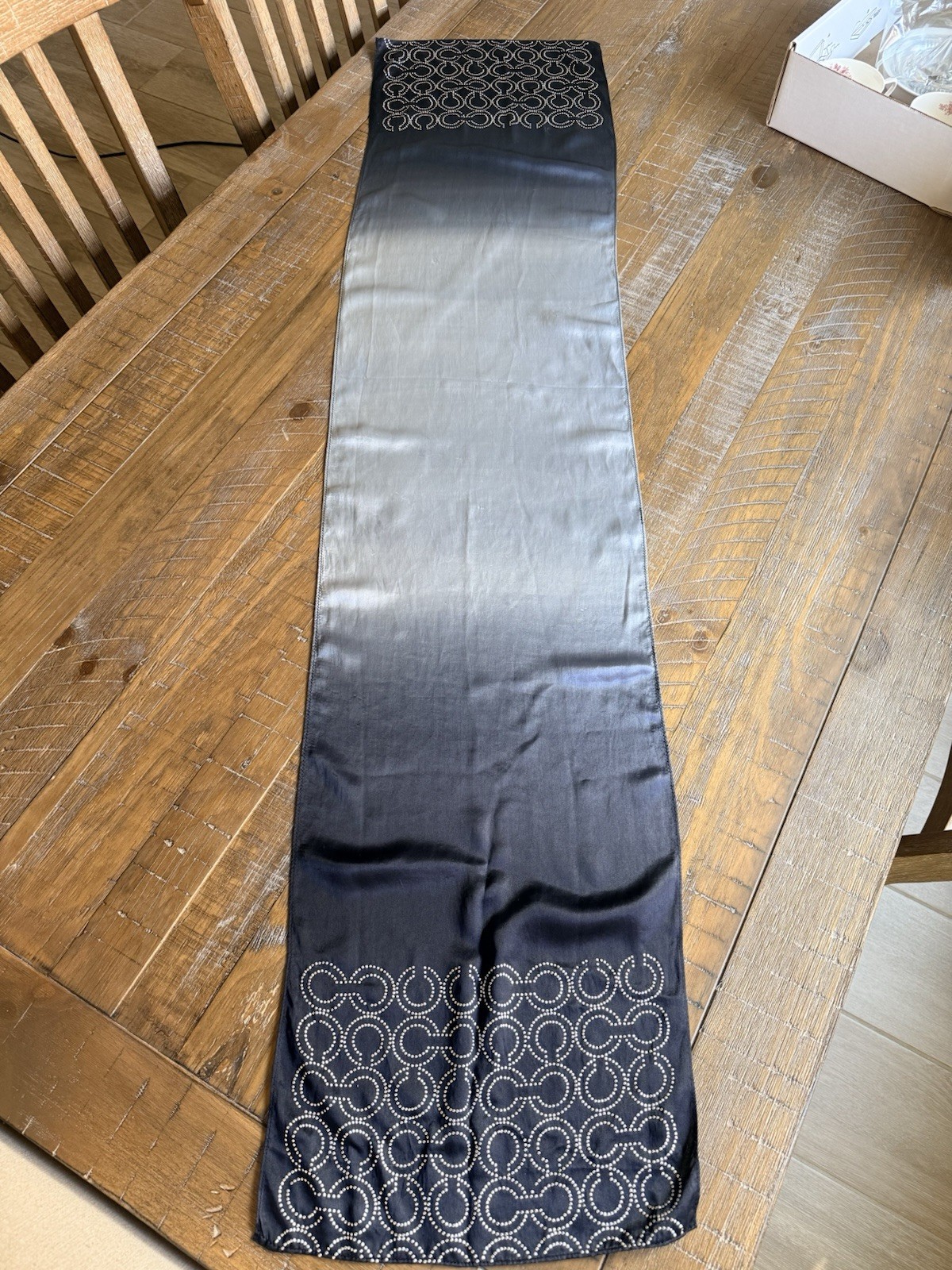 Coach Silk Ombre Rectangular Silver Studded “C” S… - image 4