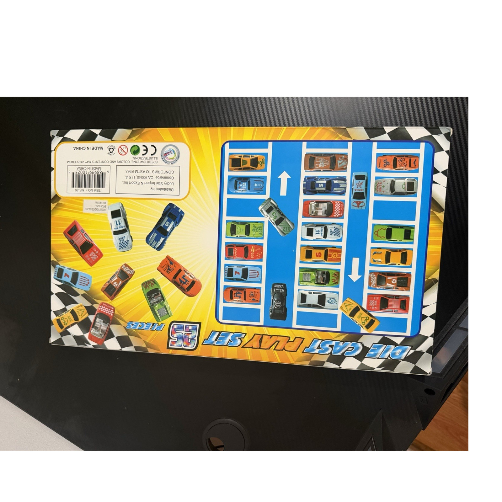 Diecast Toy Cars Play Set 25 Pieces Multicolor Unopened Box Ages 3+