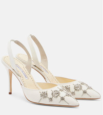 Manolo Blahnik - Ralyne Embellished Slingback Pump IT 37.6/ US 7.5 - NIB w/ Bag