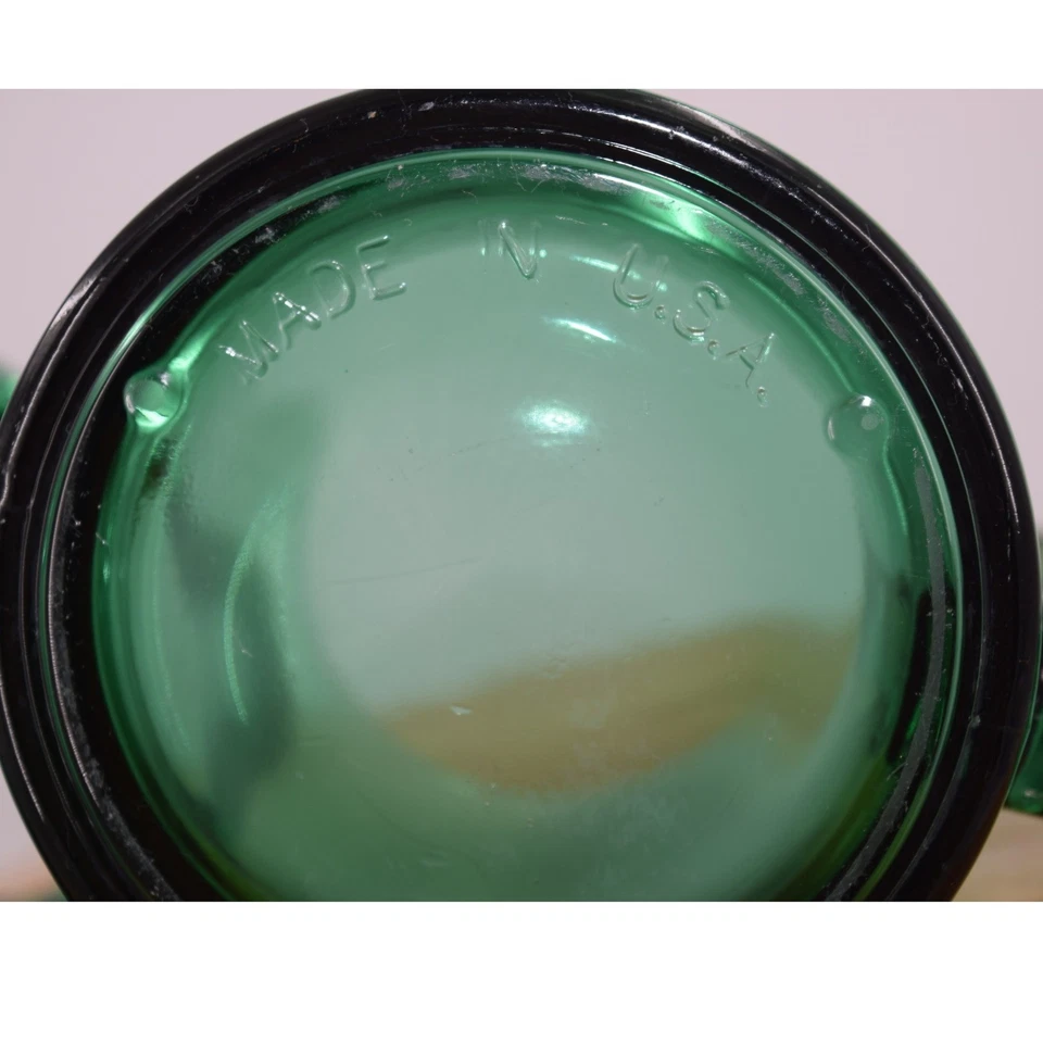 Juego de 2 tazas de café Starbucks vintage con logotipo de vidrio verde hechas en EE. UU. coleccionables Foto 4 de 4