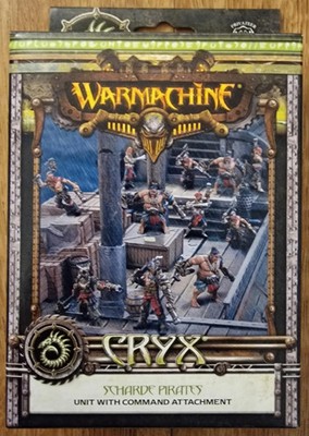 Warmachine Miniatur CRYX Scharde Pirateneinheit mit Befehlsaufsatz