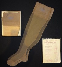 5 Pr Vintage EXCELWEAR Seamed Nylon Stockings CUBAN HEEL KEYHOLE Sz 8 1/2-9 NOS