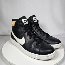Nike Court Royale 2 Mid Leather Sneakers Black White High Top Size 6.5