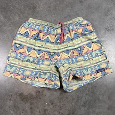 Patagonia Swim Trunks Mens Medium Multicolored Aztec Print Preowned