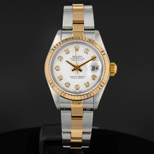 Rolex Lady-Datejust 26 79173, Steel & Yellow Gold, White Diamond Dial, Oyster...