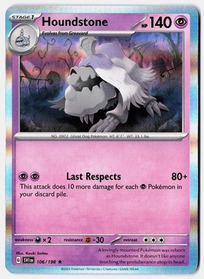 Houndstone 106/198 SV01: Scarlet & Violet Base Set Regular Holo
