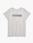 Lane Bryant Women's Gray Touchdown Triblend Graphic T-Shirt 18-20, 26-28, 30-32