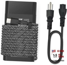 65W USB C Laptop Charger for HP OmniBook 3 5 7 X Flip 16" 14" 17.3" Jet Black