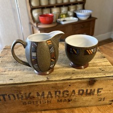 Vintage Denby Marrakesh - Milk Jug & Sugar Basin / Bowl - Great!
