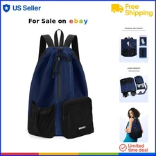 Mesh Swim Bag Waterproof Wet Pocket Beach Backpack for Pools Gym Travel