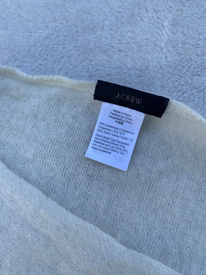 Poncho chal suéter para mujer J.CREW caqui lana/cachemira talla única Foto 3 de 4