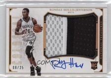 2015-16 Panini National Treasures Prime 8/25 Rondae Hollis-Jefferson Auto 1j4v