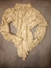 Fashion Nova White L Ace Bodysuit X S/S
