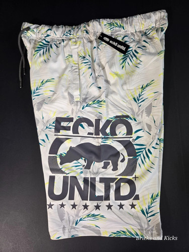 Ecko Unltd White Tropical Mix Board Shorts Men's Size L New With Tags - Picture 5 of 16