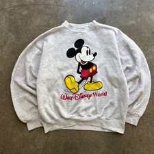 Vintage 90's Walt Disney World Mickey Mouse Crewneck Sweatshirt Size Large